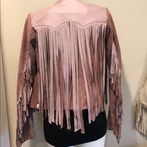 ONE, by One teaspoon fringe leather suede  jacket